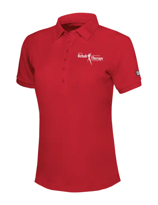 OGIO Womens Red Jewel Polo w/Sports Rehab Logo