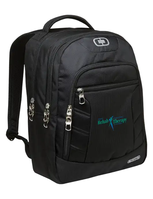 OGIO Black/Silver Colton Laptop Backpack
 w/Sports Rehab Logo