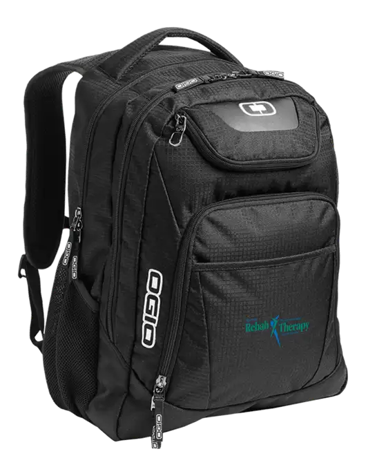 OGIO Black/Silver Excelsior Laptop Backpack w/Sports Rehab Logo