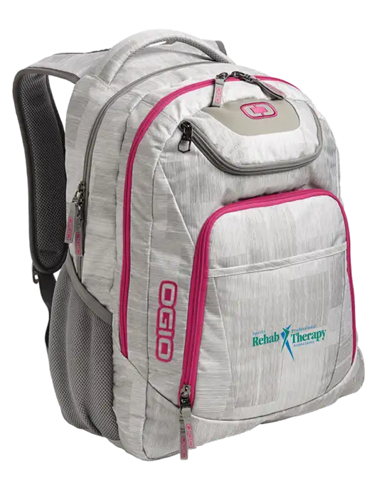 OGIO Light Grey/Pink Excelsior Laptop Backpack w/Sports Rehab Logo