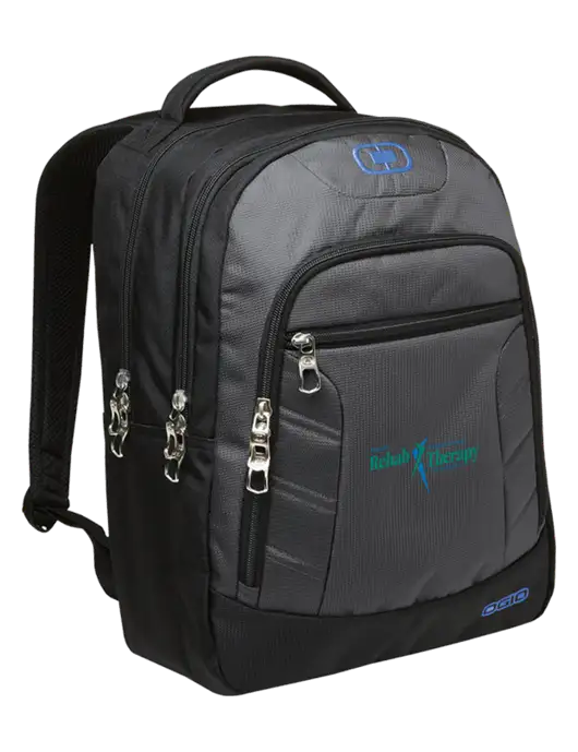 OGIO Dark Grey/Royal Blue Colton Laptop Backpack  w/Sports Rehab Logo