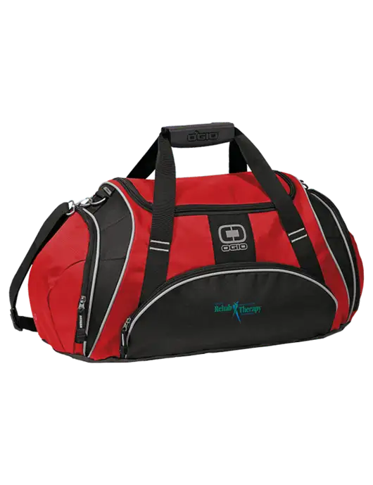 OGIO Red Crunch Duffel
 w/Sports Rehab Logo