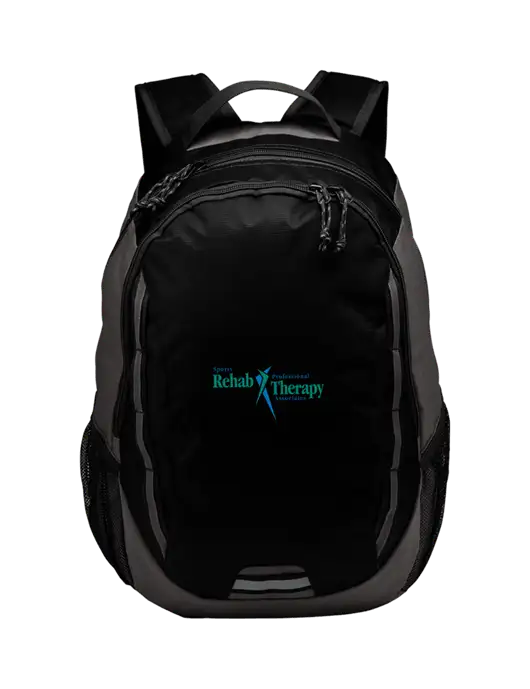 Ridge Black/Dark Charcoal Laptop Backpack w/Sports Rehab Logo