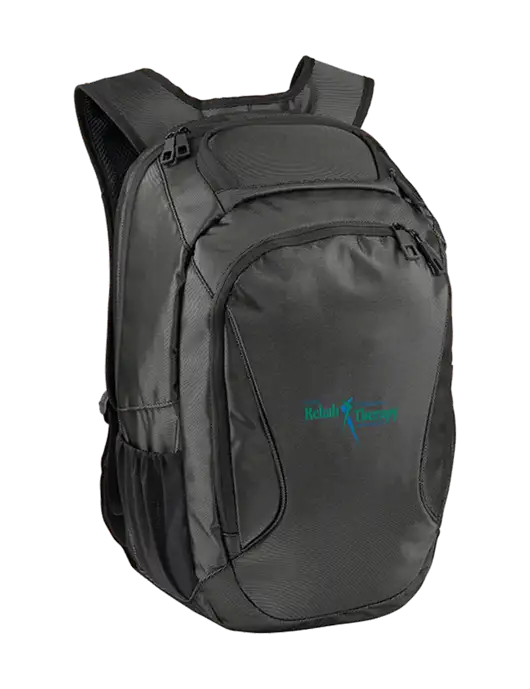 Stealth Dark Grey/Black Laptop Backpack w/Sports Rehab Logo