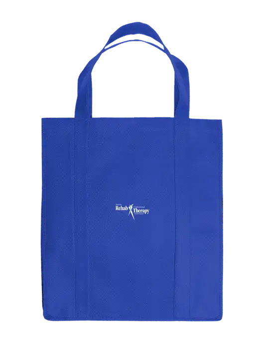 Eco Reusable Jumbo Royal Shopping Bag w/Sports Rehab Logo