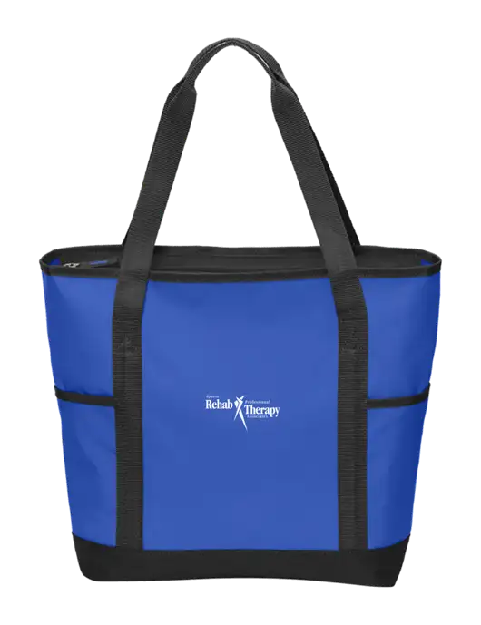 On the Go Royal/Black Tote w/Sports Rehab Logo