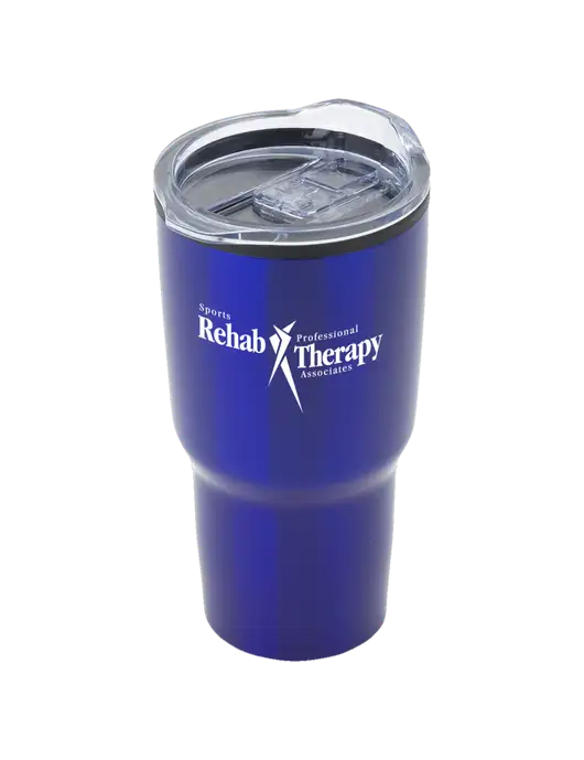 Odyssey Blue 30 oz Travel Tumbler w/Sports Rehab Logo