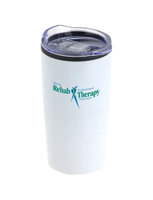 Olympus White 20 oz Tumbler w/Sports Rehab Logo