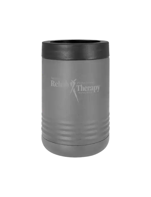 Polar Camel 12 oz Powder Coated Grey Vacuum Insulated Beverage Holder w/Sports Rehab Logo