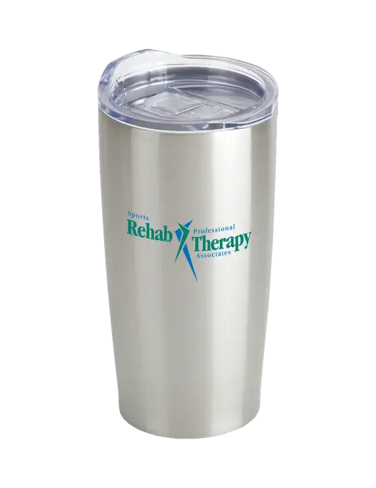 Society Silver 20 oz Insulated Tumbler w/Sports Rehab Logo