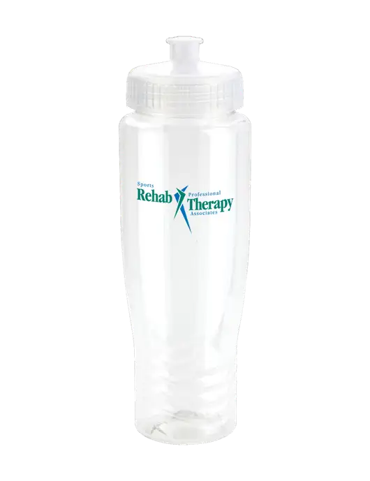 Roam Clear 28 oz Eco-Polyclear Bottle with Push Pull Lid w/Sports Rehab Logo