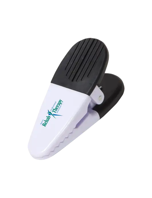 Magnetic White Power Clip w/Sports Rehab Logo