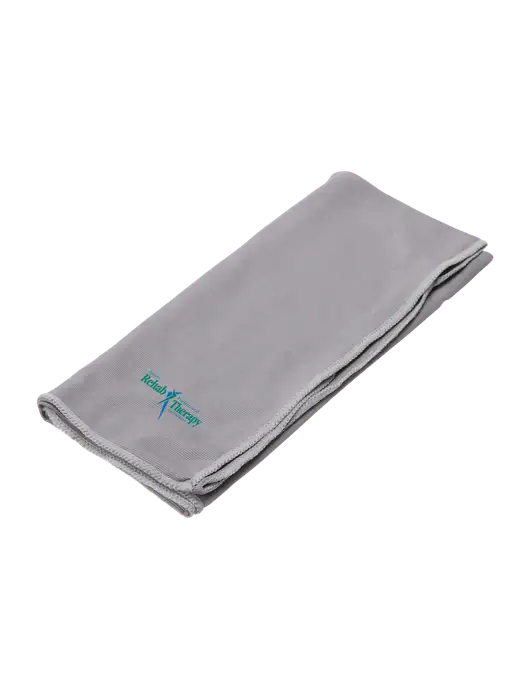Eclipse Grey Copper Infused Cooling Towel w/Sports Rehab Logo