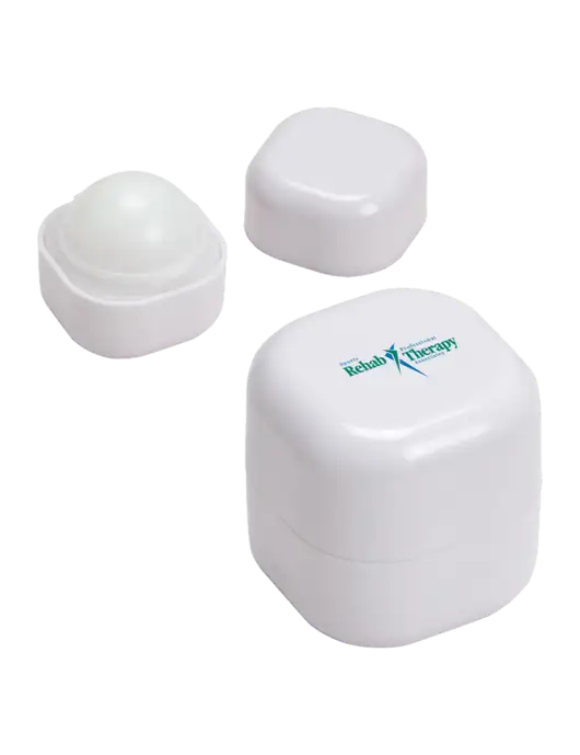 White Chap Cube Vanilla Lip Balm w/Sports Rehab Logo