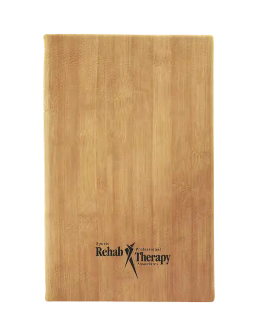 Bamboo Leatherette 5.25 x 8.25 Journal w/Sports Rehab Logo