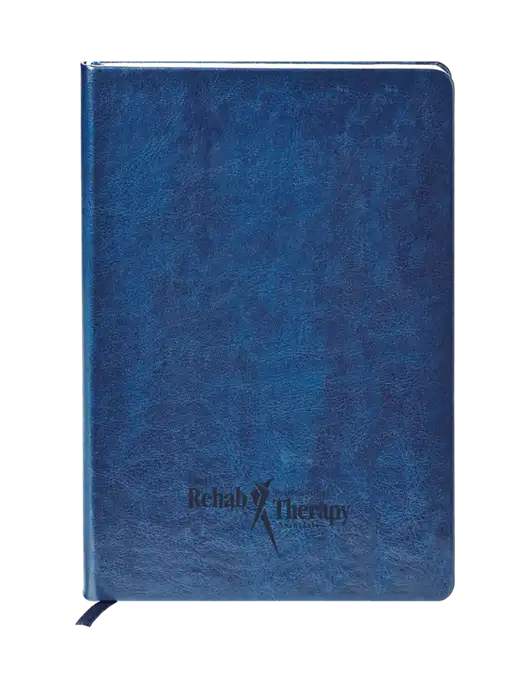 Fabrizio Blue Hard Cover 5.75 x 8.3 Journal w/Sports Rehab Logo