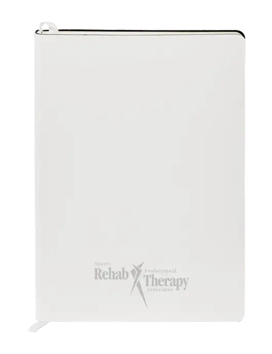 Fabrizio White Soft Cover 5.75 x 8.125 Journal w/Sports Rehab Logo