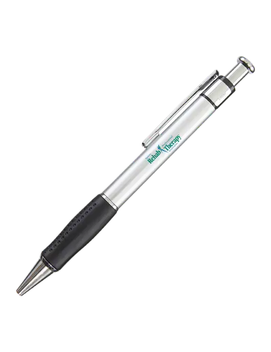 Malta Silver Pen - Black Ink w/Sports Rehab Logo