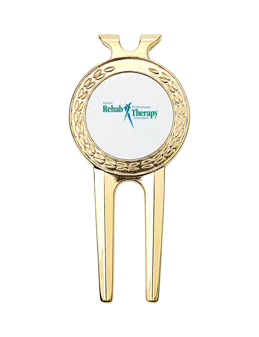 Gold Divot Tool, 1.5 x 3 w/Sports Rehab Logo