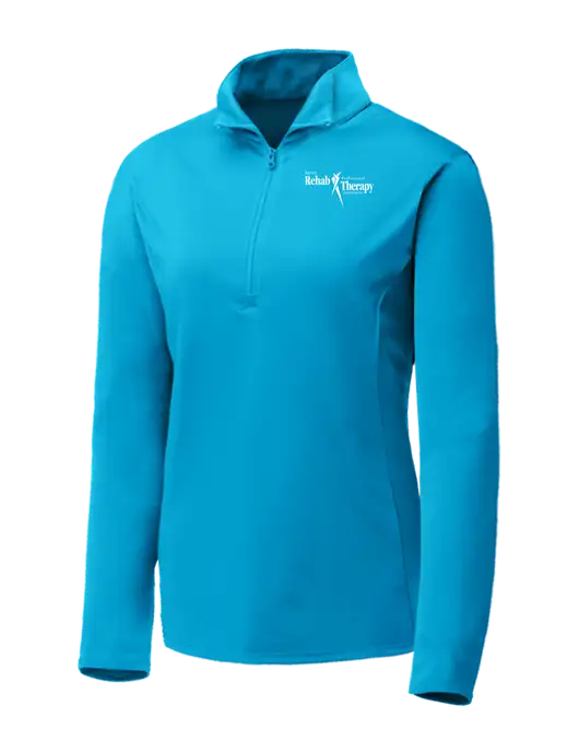 Sapphire Blue Womens Posicharge Competitor ¼ Zip Pullover w/Sports Rehab Logo