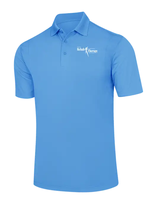 Carolina Blue Micropique Sport-Wick Polo w/Sports Rehab Logo