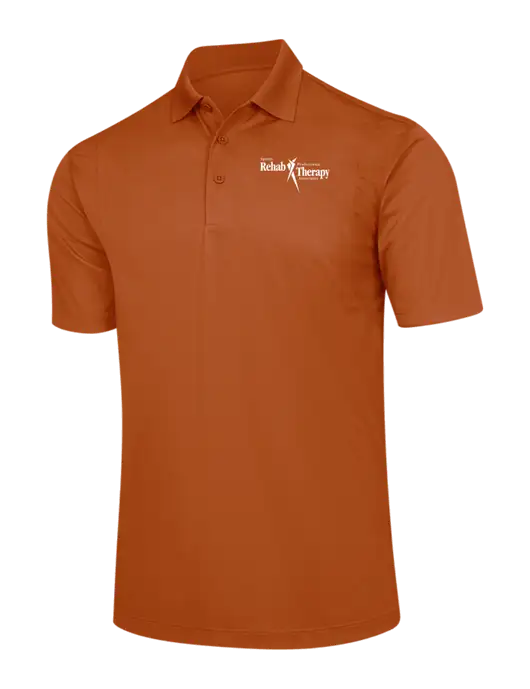 Burnt Orange Micropique Sport-Wick Polo w/Sports Rehab Logo