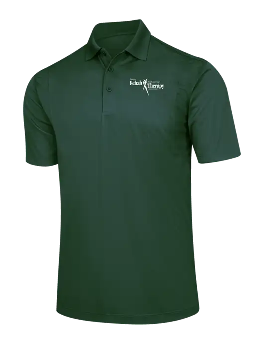 Dark Green Micropique Sport-Wick Polo w/Sports Rehab Logo