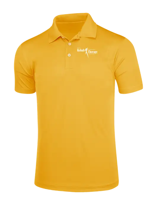 Yellow Gold Micropique Sport-Wick Polo
 w/Sports Rehab Logo