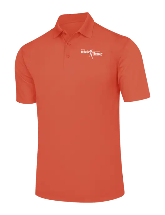 Orange Micropique Sport-Wick Polo w/Sports Rehab Logo