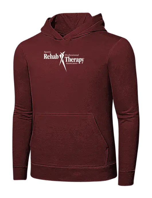 Maroon 7.8 oz Ring Spun Hooded Sweatshirt w/Sports Rehab Logo