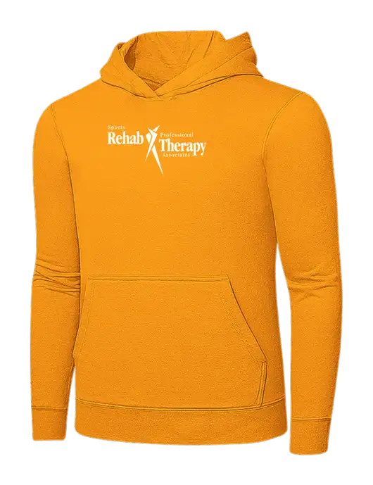 Yellow Gold 7.8 oz Ring Spun Hooded Sweatshirt w/Sports Rehab Logo