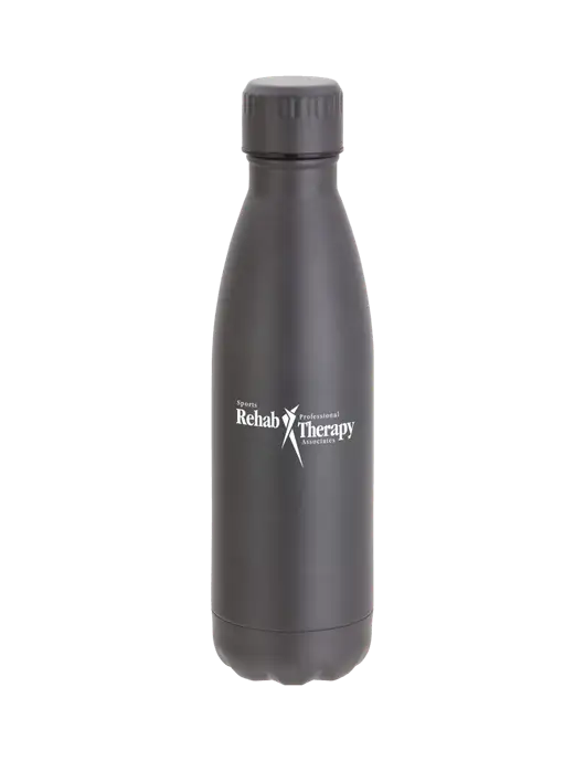 City Go Matte Charcoal 17 oz Insulated Bottle w/Sports Rehab Logo