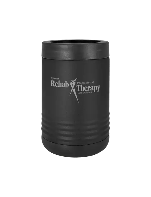 Polar Camel 12 oz Powder Coated Black Vacuum Insulated Beverage Holder w/Sports Rehab Logo