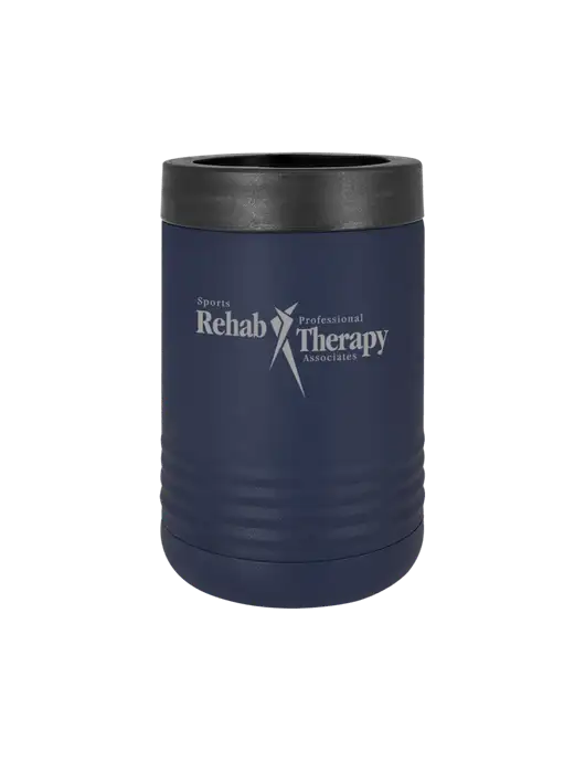 Polar Camel 12 oz Powder Coated Navy Vacuum Insulated Beverage Holder w/Sports Rehab Logo